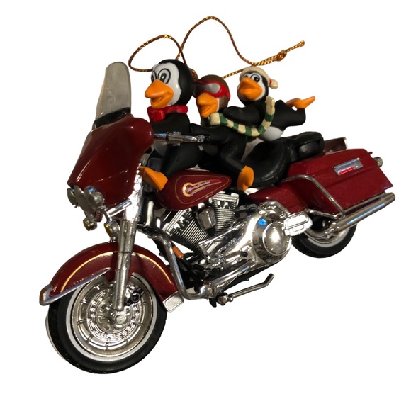 HARLEY DAVIDSON Christmas Tree Holiday Birds ORNAMENT THREE FOR THE ROAD Bike 97 - Picture 3 of 7